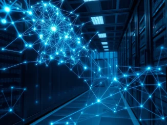 Ethereum blockchain merging with AI neural network for trustless interactions.