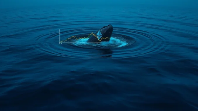 A massive ETH whale transfer to Binance creates ripples across the cryptocurrency market, symbolizing a $243 million movement.
