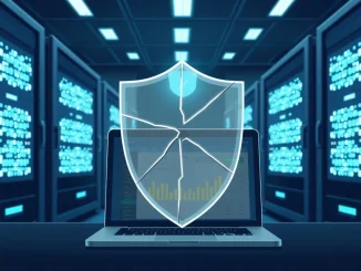 Illustration of a data breach at blockchain lender Figure, showing compromised digital security.