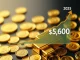 Gold price chart showing decade-long rally reaching $5,600 with historical pattern analysis
