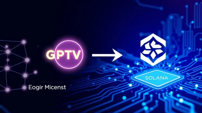 GPTVerse $GPTV token migration to the Solana blockchain for improved speed and lower fees.