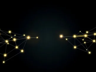 Illustration of hard forks and soft forks splitting a blockchain network, showing protocol upgrade paths