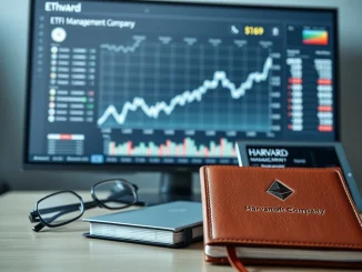 Ethereum price chart and Harvard institutional strategy analysis for ETH ETF investment.