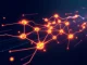 Network graph visualizing the surge in daily active addresses on high-speed blockchains.