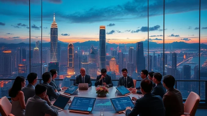 Global investors and founders at the HSC Asset Management Conference in Hong Kong discussing AI and DeFi trends.
