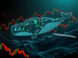 A cryptocurrency whale faces massive liquidation risk on Hyperliquid's HYPE token market during volatility.