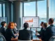 Investors analyzing data on Australia's online gambling sector, showing confidence despite regulatory changes.