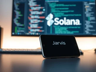 The new Jambo Jarvis agentic mobile device, powered by Solana blockchain technology.