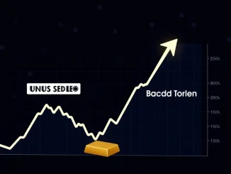 Chart showing UNUS SED LEO and gold-backed tokens leading recent crypto market gains.