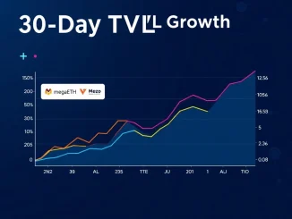 Infographic chart showing sharp 30-day TVL growth for MegaETH and other DeFi networks from CryptoDep data.