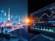 Metamoonshots and AscendEX partnership bridges a vibrant metaverse with a crypto trading interface, symbolizing Web3 integration.