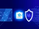 Illustration of Midnight and OpenZeppelin partnership for privacy-focused smart contract security and development tools.