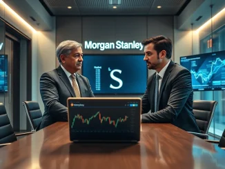 Morgan Stanley and Phong Le discuss long-term Bitcoin strategy and banking integration in a corporate setting.