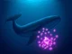 A mysterious whale withdrawing 7,000 ETH from Binance in a dramatic cryptocurrency market illustration.
