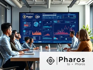 Team collaborating on the Pharos builder program for tokenized real-world finance startups.