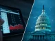 Polymarket prediction data and U.S. Capitol symbolize high odds for 2026 Crypto CLARITY Act passage.