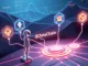 AI agent executing tasks across multiple blockchains via ZetaChain for universal cross-chain execution.