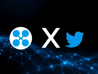 Conceptual illustration of a potential Ripple and X platform partnership for XRP Ledger development.