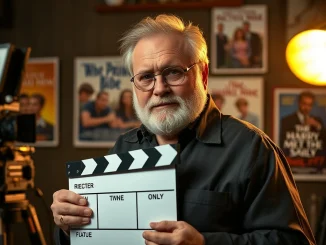Director Rob Reiner on set, representing the career behind his $200 million net worth.