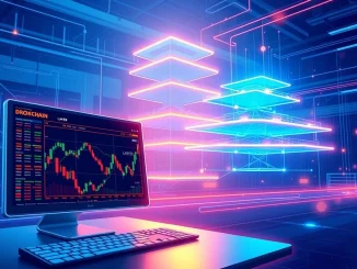 Conceptual illustration of high-performance blockchain and Layer 3 architecture powering on-chain derivatives trading.