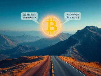 Conceptual image representing the SegWit debate and the clash between Bitcoin soft fork and hard fork upgrade paths.