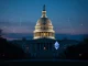 U.S. Capitol with digital currency overlay representing the Senate Banking Committee's crypto market structure bill talks.