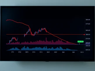 Solana price chart showing a broken support trendline, indicating potential correction risk for the SOL cryptocurrency.