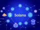 Solana blockchain network connecting to tokenized real-world assets like real estate and bonds for instant redemption.