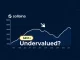 Analyst chart showing Solana SOL cryptocurrency price at $87, flagged as potentially undervalued.