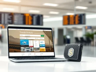 Somnia and Travala partnership enables $SOMI cryptocurrency payments for global travel bookings on laptop screen.