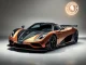 The Mansory Koenigsegg Jesko Spartans Edition, the biggest prize in online casino history, showcased in a studio setting.