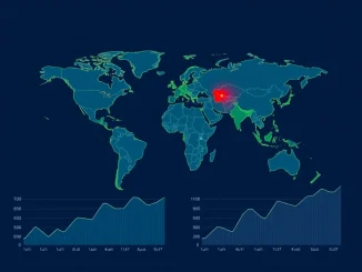 TRM Labs 2025 data shows global stablecoin growth with concentrated illicit flows on a world map infographic.