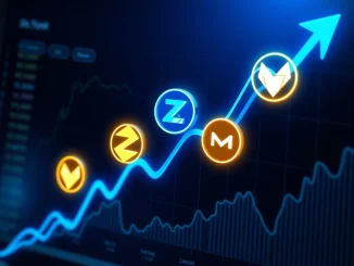 Chart showing surging crypto investment volume led by SUI and ZRO tokens with MOVE up 28%.