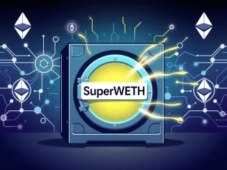 Illustration of the new SuperWETH market for DeFi yield leverage by Superform and Pendle Finance.