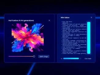 TokenFi AIGen Studio interface transforming AI-generated art into on-chain assets and NFTs.
