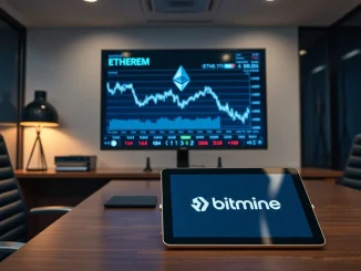 Tom Lee's Bitmine firm analyzes a significant $5.8B Ethereum investment loss on digital charts.