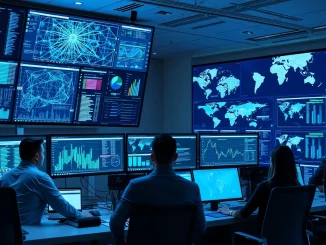 TRM Labs team analyzing blockchain intelligence data after achieving a $1B valuation from Series C funding.