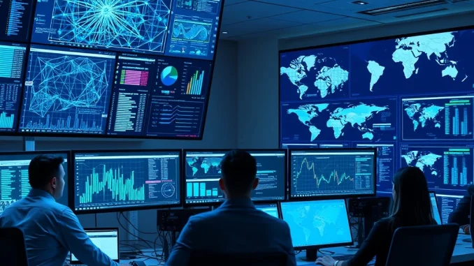 TRM Labs team analyzing blockchain intelligence data after achieving a $1B valuation from Series C funding.