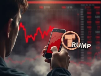 Graphic depicting the devastating Trump memecoins collapse and resulting massive financial losses for investors.