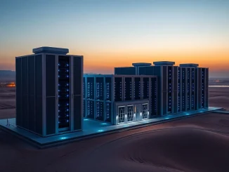UAE Bitcoin mining facility operated by Citadel Mining generating substantial sovereign profit.