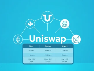 Illustration of Uniswap's new protocol fee proposal targeting V3 pools across eight blockchain networks.