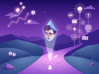 Conceptual image of Vitalik Buterin analyzing the crossroads between speculative and practical prediction market incentives.