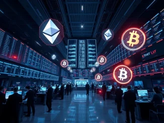 Wall Street and blockchain convergence for BlackRock and Robinhood's DeFi breakthrough in tokenized trading.