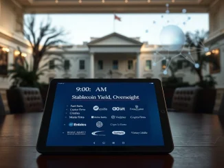 White House hosts third stablecoin yield meeting with crypto and banking leaders for regulatory talks.