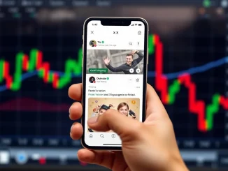 X app interface showing Smart Cashtags feature for cryptocurrency and stock trading access.
