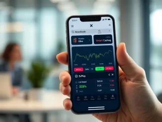 Smart Cashtags feature on X app enabling integrated stock and crypto trading with live data.