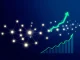 Graphic showing a surge in XRP Ledger network activity and transaction data analysis.