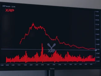Analyst reviewing a sharp XRP price plunge and historic MACD signal on trading charts.