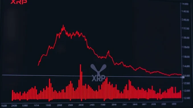 Analyst reviewing a sharp XRP price plunge and historic MACD signal on trading charts.