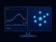 XRP price chart analysis and DeepSnitch AI network visualization for cryptocurrency market insight
